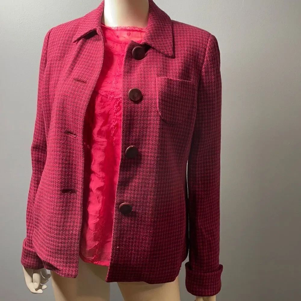 Liz Claiborne Suit Blazer Jacket Big Buttons Small
